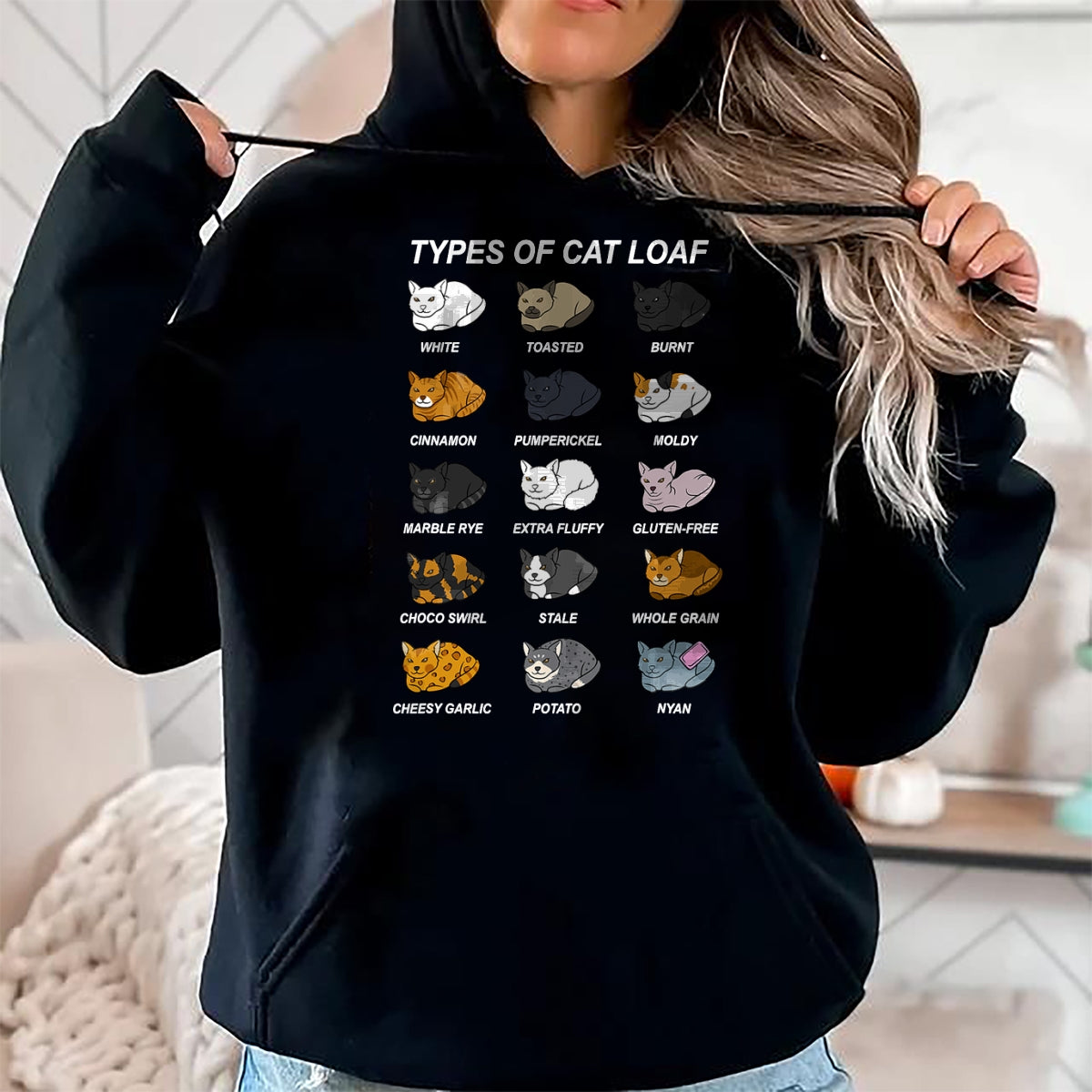 Cat Love Shirt, Funny Cat Lover Gift UnisexT-Shirt/Hoodie/Sweatshirt HLT00 - Cat Loaf Kitten Lover Funny Bread Baker Pastry Chef T-Shirt