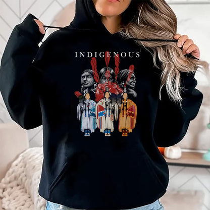 Native American T-Shirts, Vintage Native American Unisex T-Shirt/Hoodie/Sweatshirt HLT00 - Native American Indigenous Red Hand Indian Blood Themed