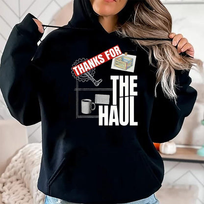 Best Truck Driver Life Shirt, Funny Trucker UnisexT-Shirt/Hoodie/Sweatshirt HLT00 - Thanks For The Haul Patriotic Truck Driver Appreciation Week T-Shirt, Men, Black, X-Large