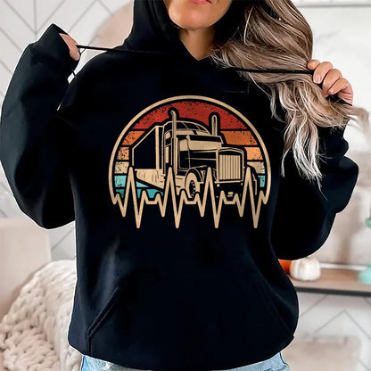 Best Truck Driver Life Shirt, Funny Trucker UnisexT-Shirt/Hoodie/Sweatshirt HLT00 - Vintage Trucker Retro Big Rig Semi Truck Driver Men Boys T-Shirt