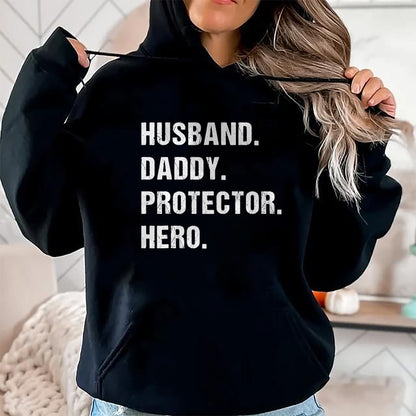 Best Wife Shirt, Wife and Husband Unisex T-Shirt/Hoodie/Sweatshirt HLT00 - Husband Daddy Protector Hero Fathers Day Gift For Dad Wife T-Shirt