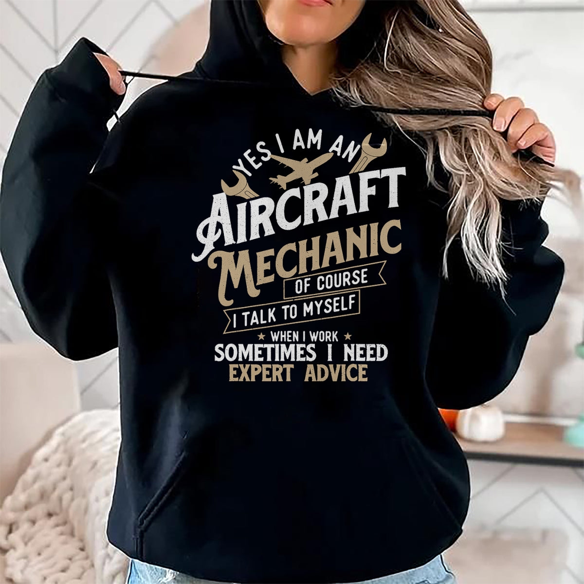 Best Mechanic Life Shirt, Funny Mechanic UnisexT-Shirt/Hoodie/Sweatshirt HLT00 - Yes I Am an Aircraft Mechanic - Airplane Aviation Technician T-Shirt