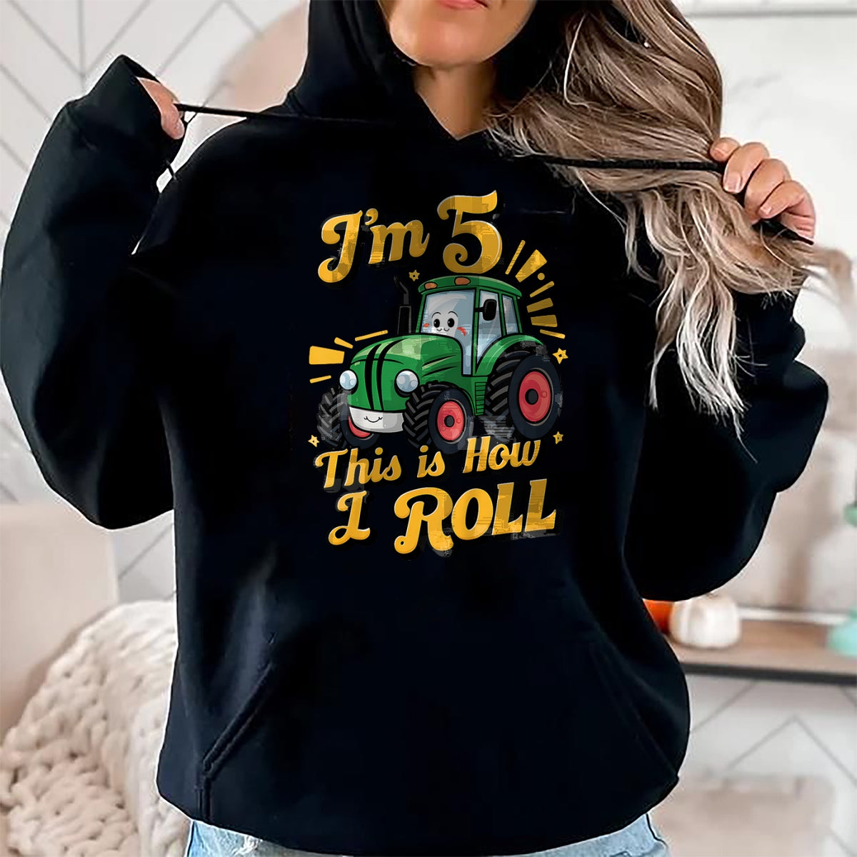 Best Farmer Life Shirt, Funny Farmer UnisexT-Shirt/Hoodie/Sweatshirt HLT00 - Kids Farm Green Tractor 5th Birthday Party Farmer Boy 5 Year Old T-Shirt