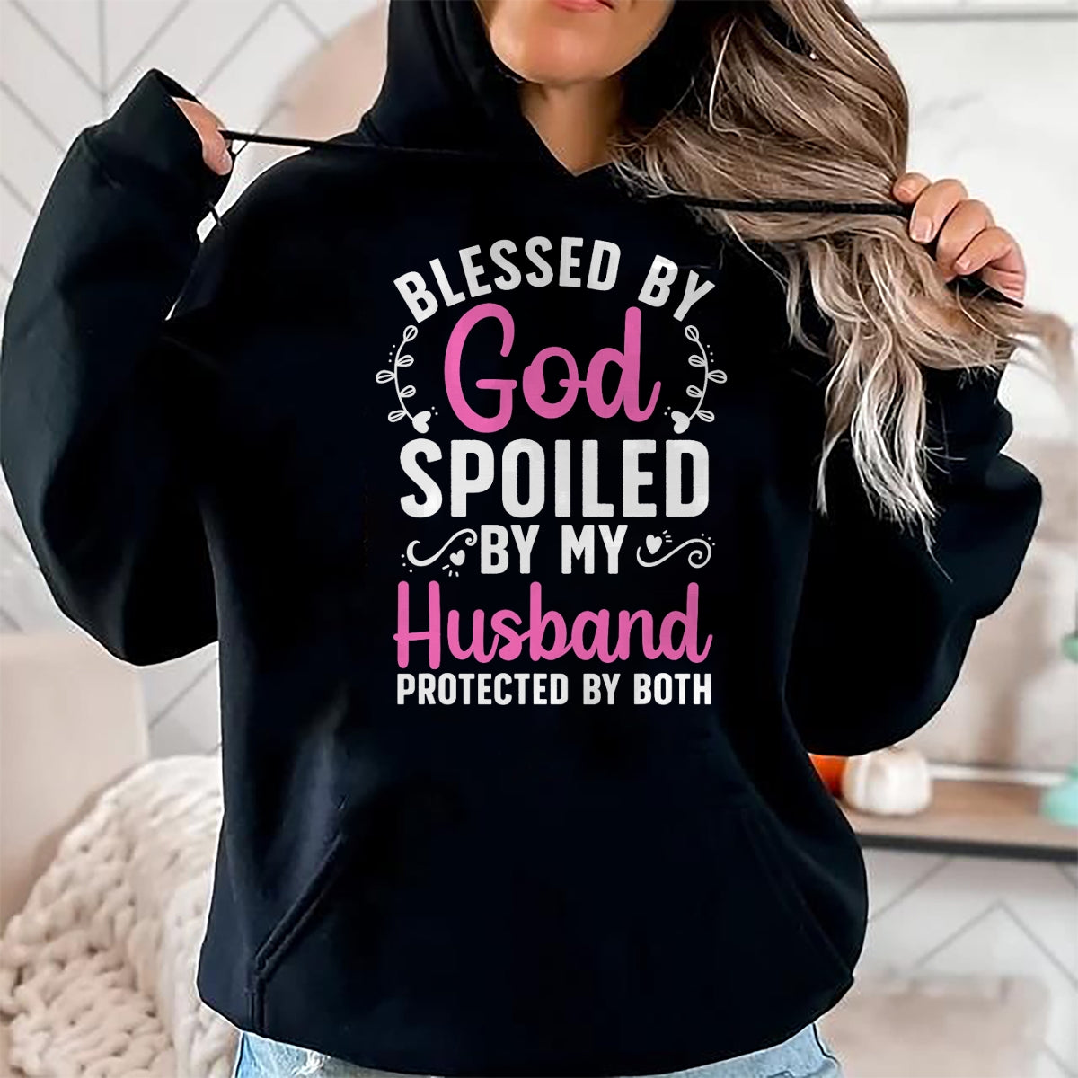 Best Husband Shirt, Wife and Husband Unisex T-Shirt/Hoodie/Sweatshirt HLT00 - Funny Spoiled Wife Art For Women Girls Husband Spoiled Wife T-Shirt