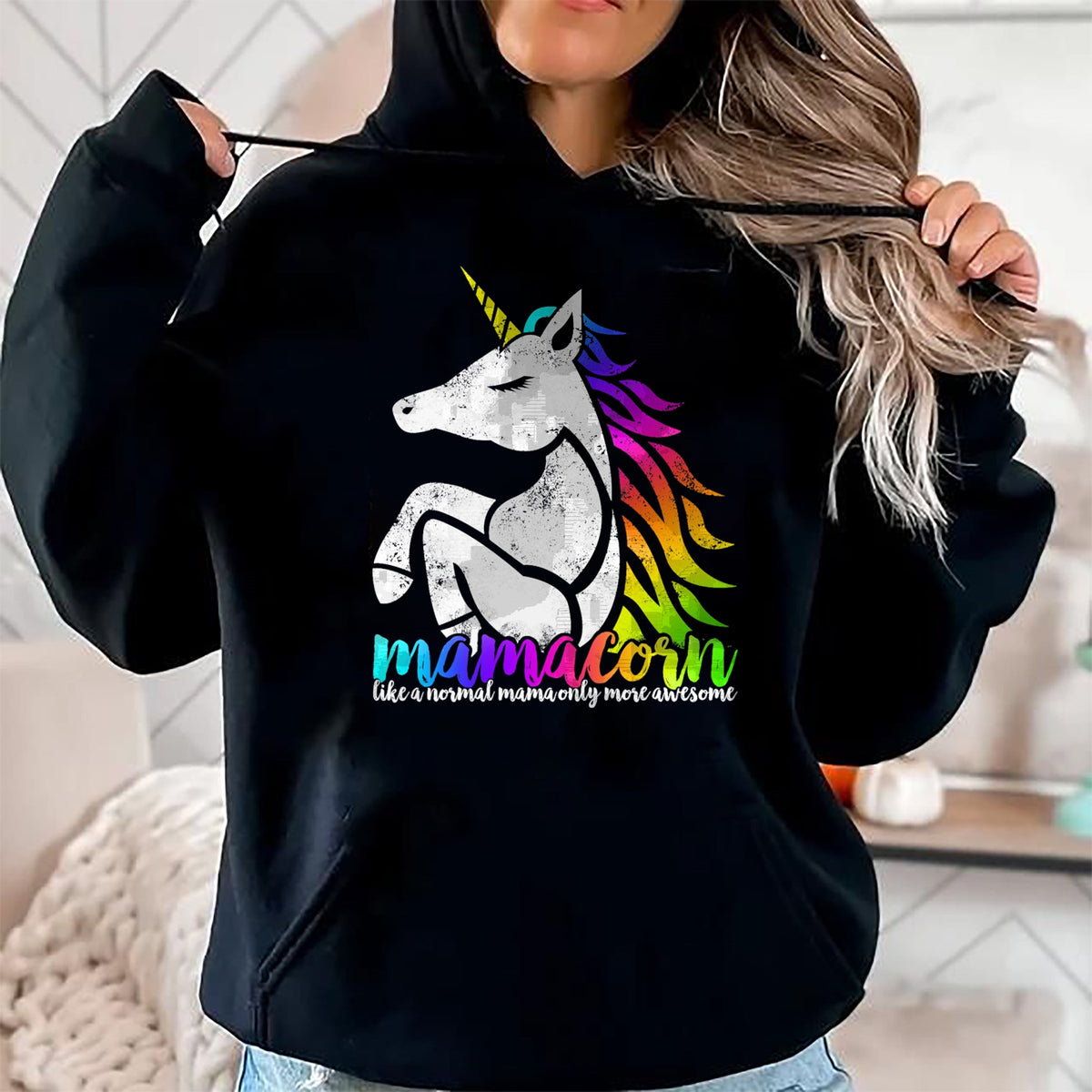 Gift for Mom Shirt, Funny Mom Unisex T-Shirt/Hoodie/Sweatshirt HLT00 - Mamacorn Like Normal Mama Only Awesome Mom Ma Christmas Gift T-Shirt