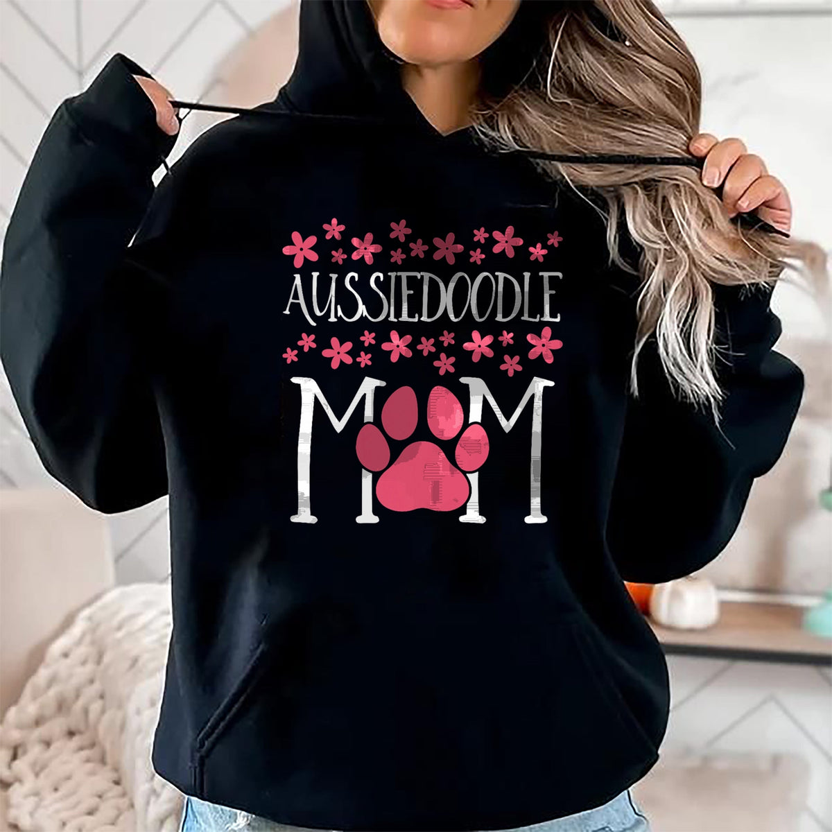 Gift for Mom Shirt, Funny Mom Unisex T-Shirt/Hoodie/Sweatshirt HLT00 - Aussiedoodle Mom T-Shirt Doodle awesome Dog lover T-Shirt
