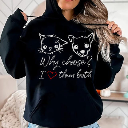 Cat Love Shirt, Funny Cat Lover Gift UnisexT-Shirt/Hoodie/Sweatshirt HLT00 - Cat and Dog Lover I Love Puppies and Kittens T-Shirt (2)