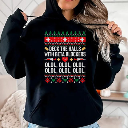 Funny Nurse Shirt, Nurse Unisex T-Shirt/Hoodie/Sweatshirt HLT00 - Funny Nurse Christmas Shirt Ugly Xmas TShirt Gift Tee Women T-Shirt
