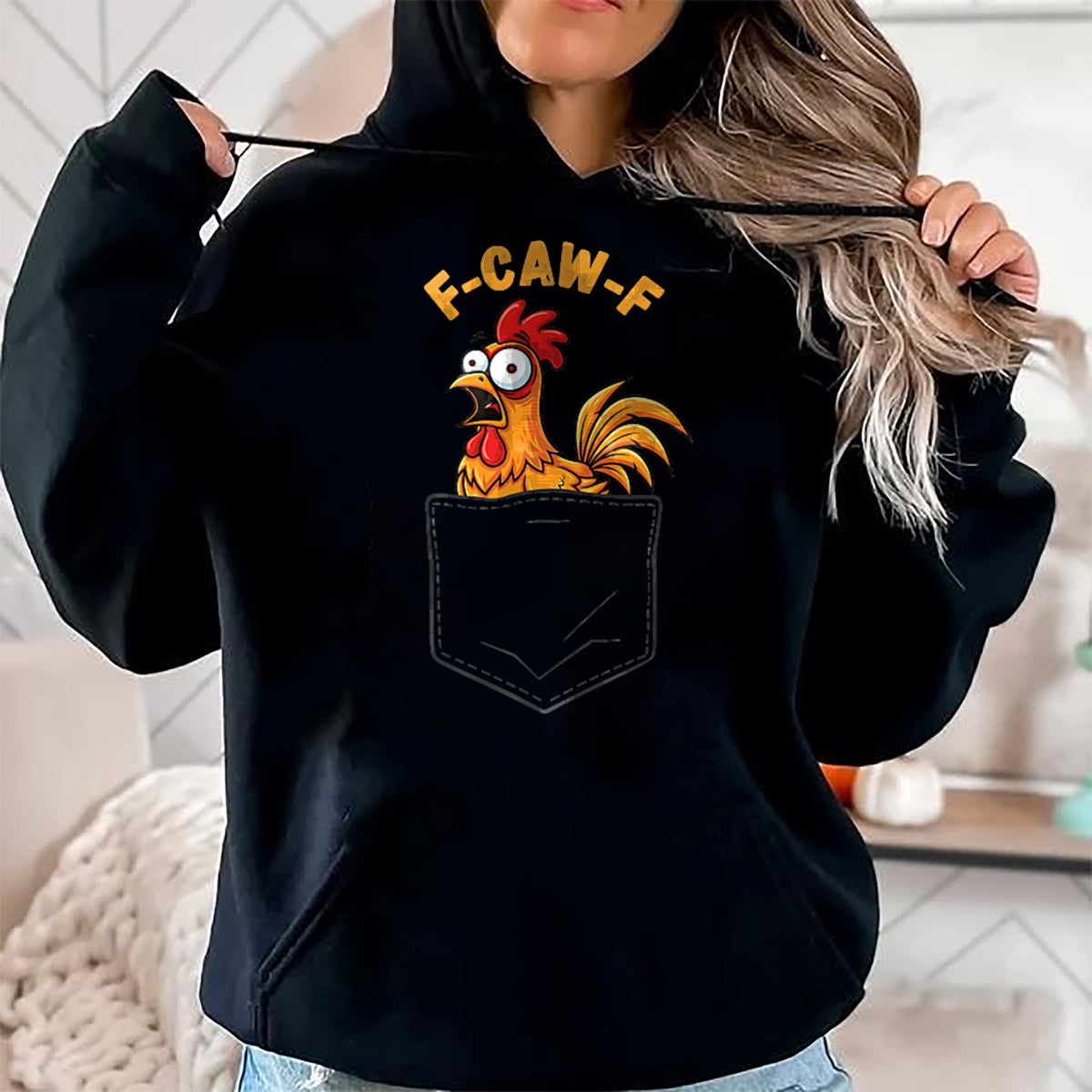 Best Farmer Life Shirt, Funny Farmer UnisexT-Shirt/Hoodie/Sweatshirt HLT00 - F-Caw-F Funny Chicken Pocket Humor Quote Rooster Meme T-Shirt