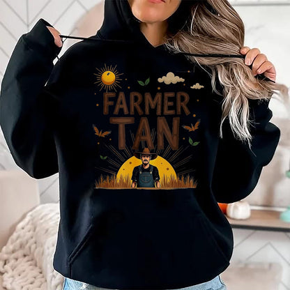 Best Farmer Life Shirt, Funny Farmer UnisexT-Shirt/Hoodie/Sweatshirt HLT00 - Farmer Tan Rustic Sun-Kissed Countryside T-Shirt