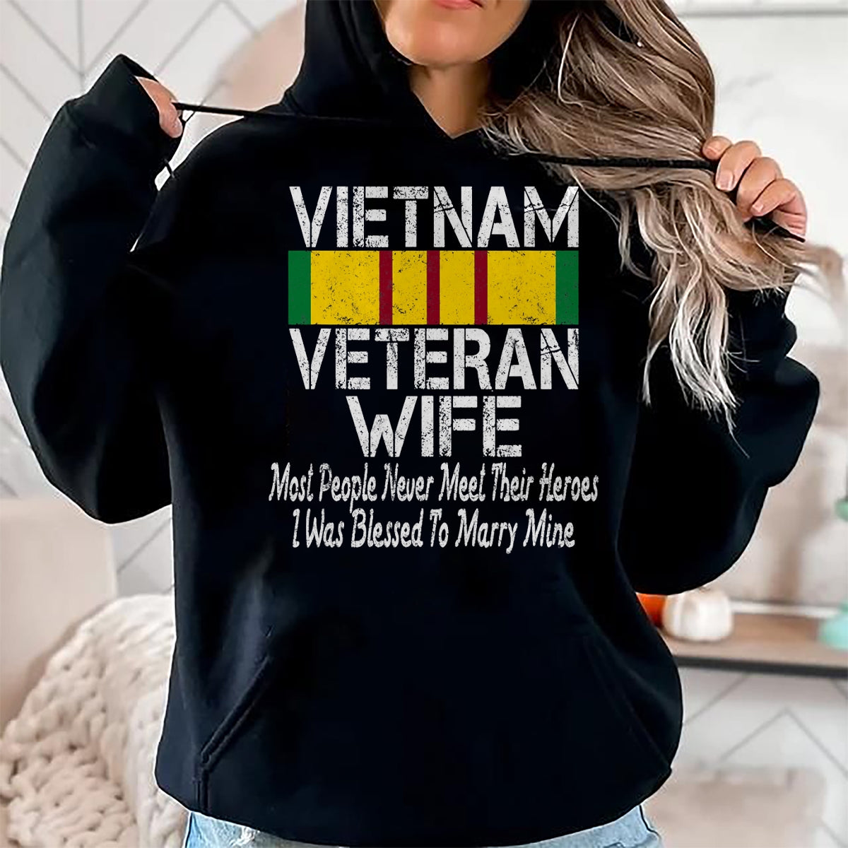 Proud Veteran Shirt, Funny Veteran UnisexT-Shirt/Hoodie/Sweatshirt HLT00 - Vietnam Veteran Wife Military Vet Spouse Retro Look T-Shirt