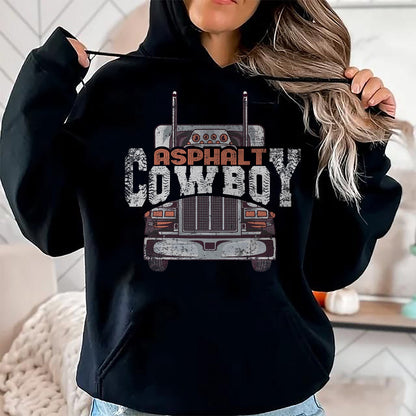 Best Truck Driver Life Shirt, Funny Trucker UnisexT-Shirt/Hoodie/Sweatshirt HLT00 - Asphalt Cowboy Cool Truck Driver Design Trucker T-Shirt (3)