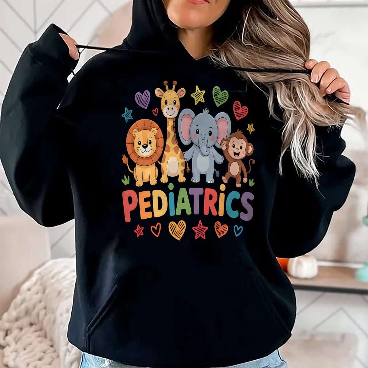 Best Doctor Shirt, Funny Doctor UnisexT-Shirt/Hoodie/Sweatshirt HLT00 - Pediatrics Jungle Animals Pediatric Nurse Doctor T-Shirt