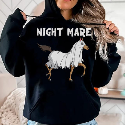 Best Horse Lover Shirt , Funny Horse UnisexT-Shirt/Hoodie/Sweatshirt HLT00 - Horse Ghost Night Mare  Equestrian Horse Lover Halloween T-Shirt