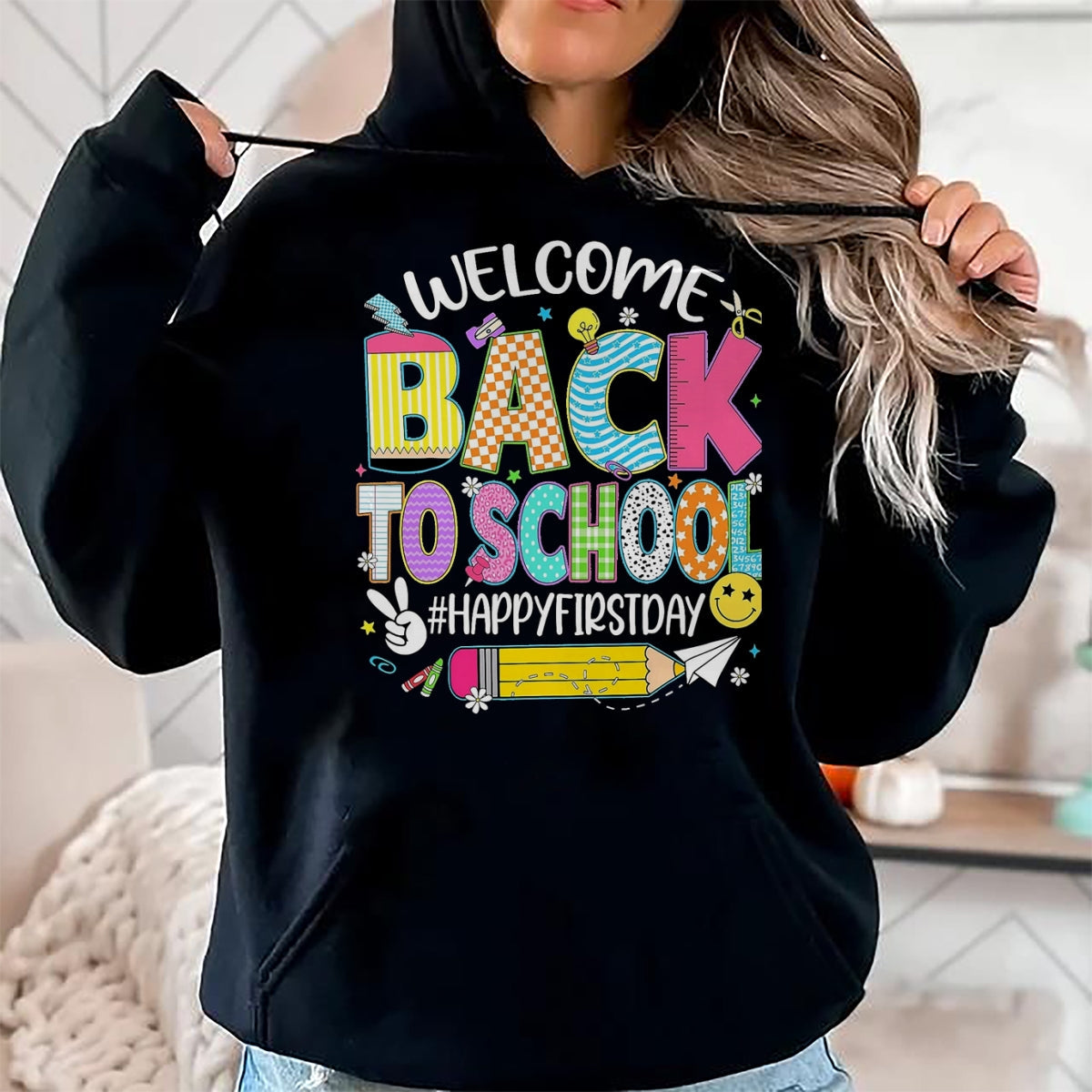 Best Student Shirt, Funny Back To School UnisexT-Shirt/Hoodie/Sweatshirt HLT00 - Welcome Back to School Happy First Day of School Teacher Kid T-Shirt, Men, Black, 3X-Large
