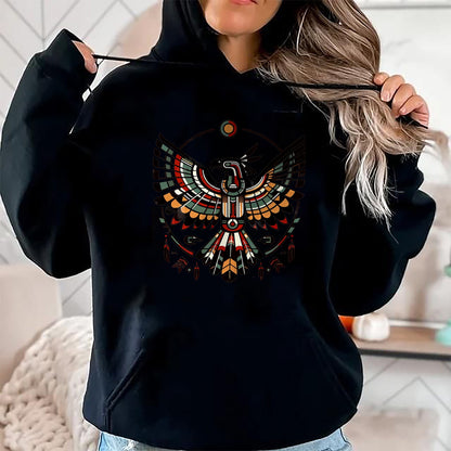 Native American T-Shirts, Vintage Native American Unisex T-Shirt/Hoodie/Sweatshirt HLT00 - Thunderbird Native American Tribal Art (2)