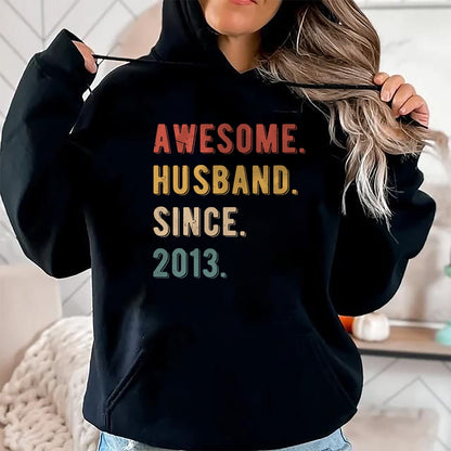 Best Wife Shirt, Wife and Husband Unisex T-Shirt/Hoodie/Sweatshirt HLT00 - 11th Wedding Anniversary Epic Awesome Husband Since 2013 T-Shirt (2)
