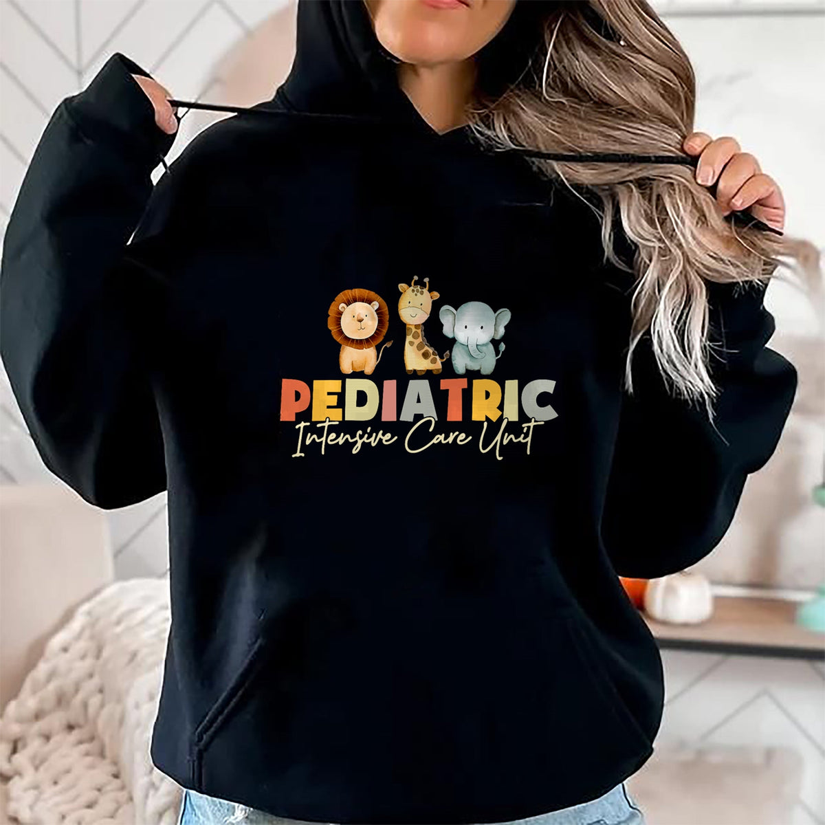 Funny Nurse Shirt, Nurse Unisex T-Shirt/Hoodie/Sweatshirt HLT00 - Pediatric Intensive Care Unit Nurse Cute Animals PICU Nurse T-Shirt