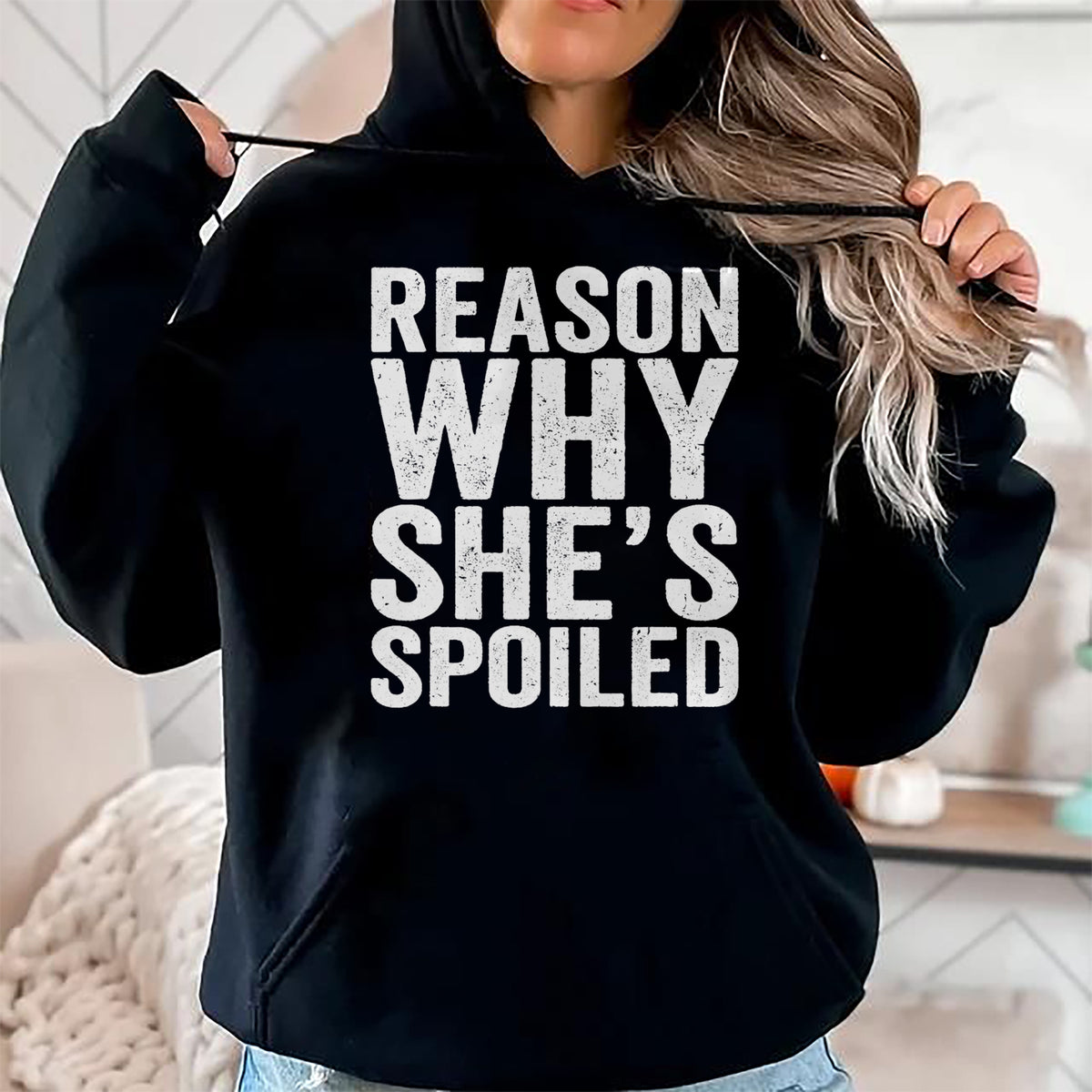 Best Wife Shirt, Wife and Husband Unisex T-Shirt/Hoodie/Sweatshirt HLT00 - Gift for wife T shirt, spoiled wife   Spoiled Reason Why She's Spoiled Funny Matching Couples T-Shir