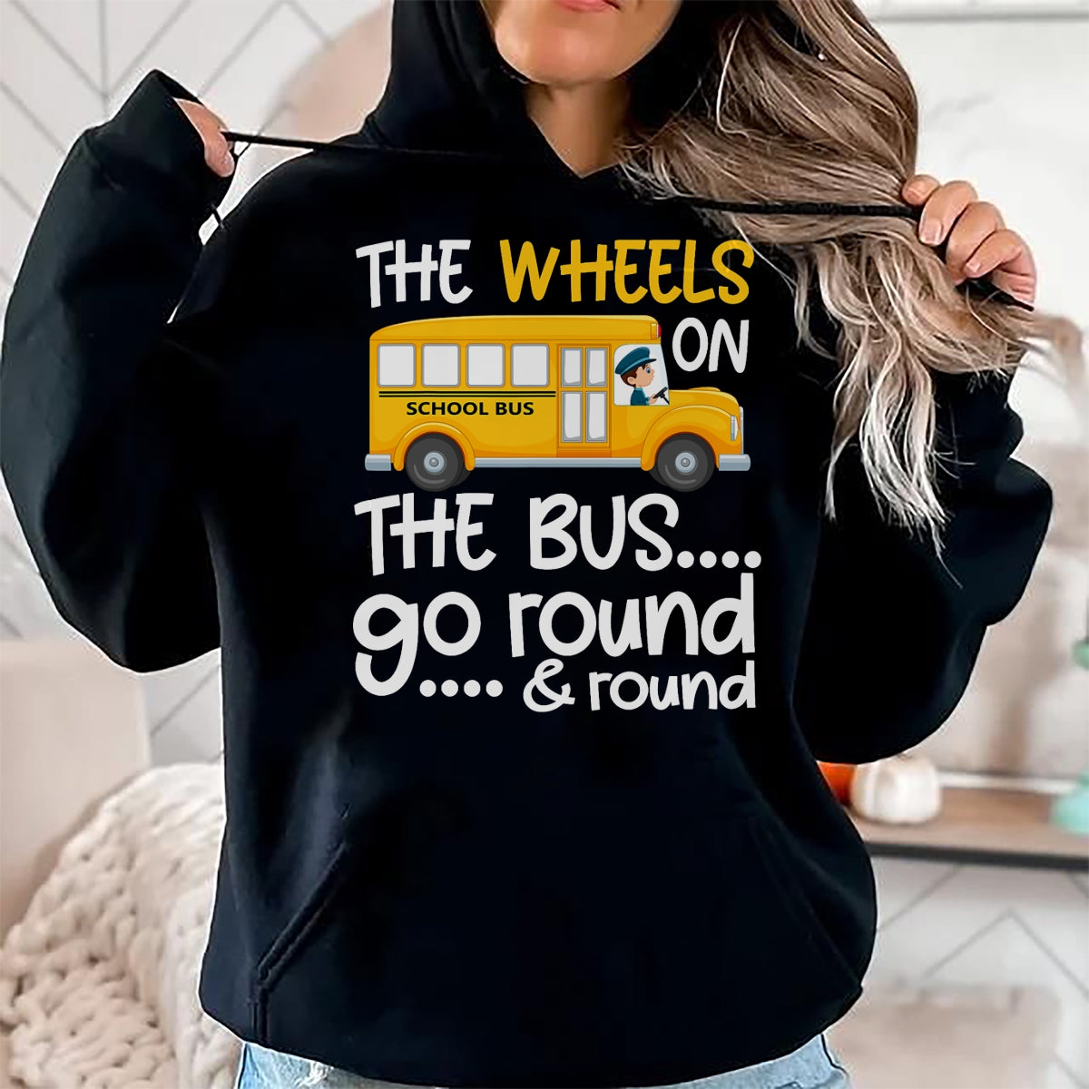 Best Student Shirt, Funny Back To School UnisexT-Shirt/Hoodie/Sweatshirt HLT00 - The Wheels On The Bus Toddler Kids Back to School T-Shirt