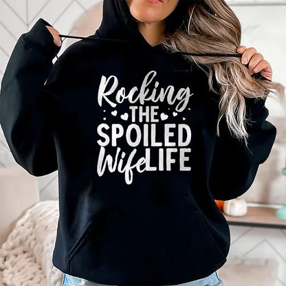Best Wife Shirt, Wife and Husband Unisex T-Shirt/Hoodie/Sweatshirt HLT00 - Gift for wife T shirt, spoiled wife   Funny Spoiled Wife Art For Women Husband Spoiled Wife Life Lon (1)