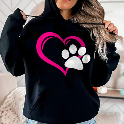 Cat Love Shirt, Funny Cat Lover Gift UnisexT-Shirt/Hoodie/Sweatshirt HLT00 - Cute I Love My Dog Puppy Cat Paw Heart T-Shirt