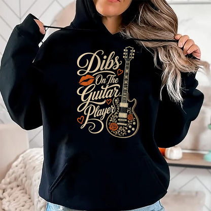 Guitar Lover Shirt, Funny Guitar UnisexT-Shirt/Hoodie/Sweatshirt HLT00 - Guitar Dibs On The Guitar Player Vintage Guitarist Gift T-Shirt