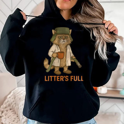 Cat Love Shirt, Funny Cat Lover Gift UnisexT-Shirt/Hoodie/Sweatshirt HLT00 - Women_s Litter_s Full Cat V-Neck T-Shirt