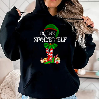 Best Wife Shirt, Wife and Husband Unisex T-Shirt/Hoodie/Sweatshirt HLT00 - Matching Family Group I'm The Spoiled Elf Christmas T-Shirt