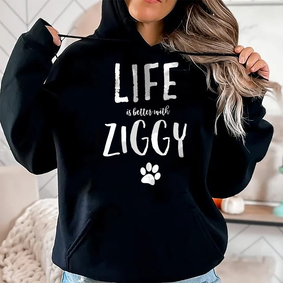 Cat Love Shirt, Funny Cat Lover Gift UnisexT-Shirt/Hoodie/Sweatshirt HLT00 - Ziggy Cat Name T-Shirt Gift Shirt T-Shirt - Black, Small - Cat Lovers (Adult Males and Females) - Un