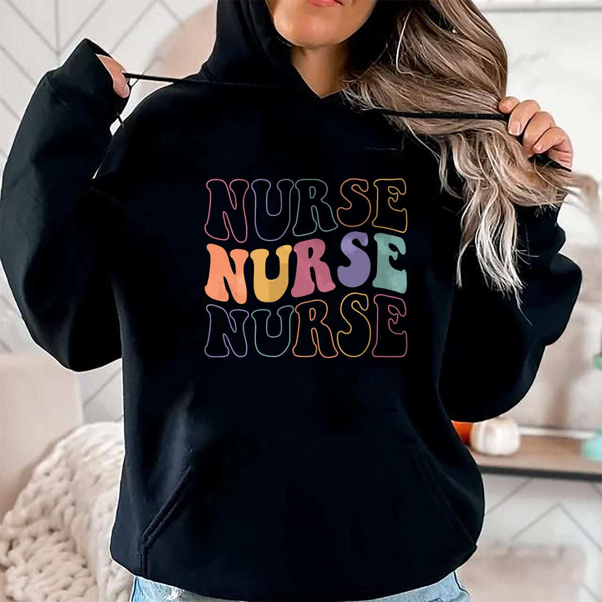 Funny Nurse Shirt, Nurse Unisex T-Shirt/Hoodie/Sweatshirt HLT00 - Groovy Nurse Women School Nurse RN ICU ER Pediatric T-Shirt