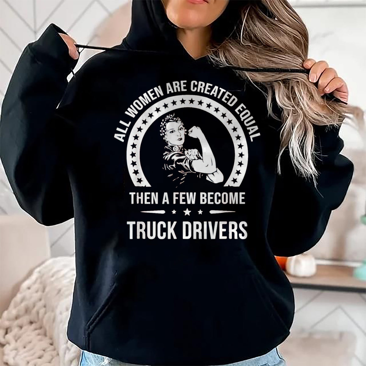 Best Truck Driver Life Shirt, Funny Trucker UnisexT-Shirt/Hoodie/Sweatshirt HLT00 - Truck Driver Shirts for Women  Truck Driver T-Shirt, Women, Olive Green, Large
