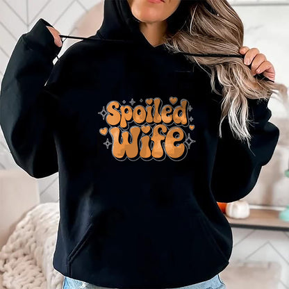 Best Wife Shirt, Wife and Husband Unisex T-Shirt/Hoodie/Sweatshirt HLT00 - Gift for wife T shirt, spoiled wife   Womens Spoiled Wife V-Neck T-Shirt