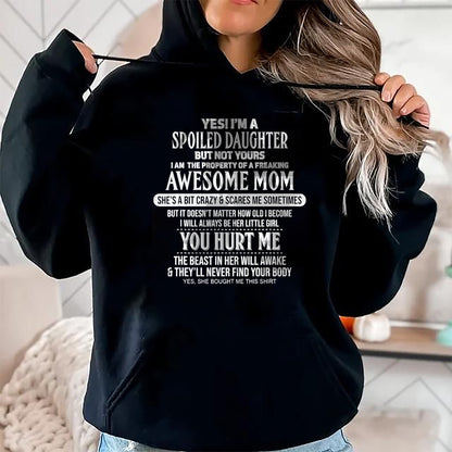 Best Wife Shirt, Wife and Husband Unisex T-Shirt/Hoodie/Sweatshirt HLT00 - Yes I'm a spoiled daughter but not yours T-Shirt