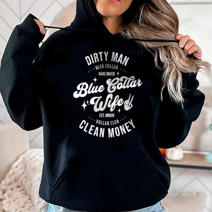 Best Wife Shirt, Wife and Husband Unisex T-Shirt/Hoodie/Sweatshirt HLT00 - Gift for wife T shirt, spoiled wife   Funny Blue Collar Wives Club Spoiled Wife Mothers Day T-Shirt