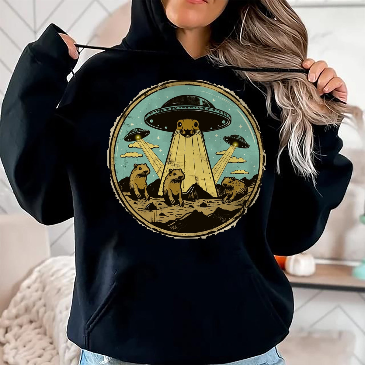 Cute Capybara Shirt, Funny Capybara Unisex T-Shirt/Hoodie/Sweatshirt HLT00 - Funny Graphic Capybara Long Sleeve T-Shirt (4)