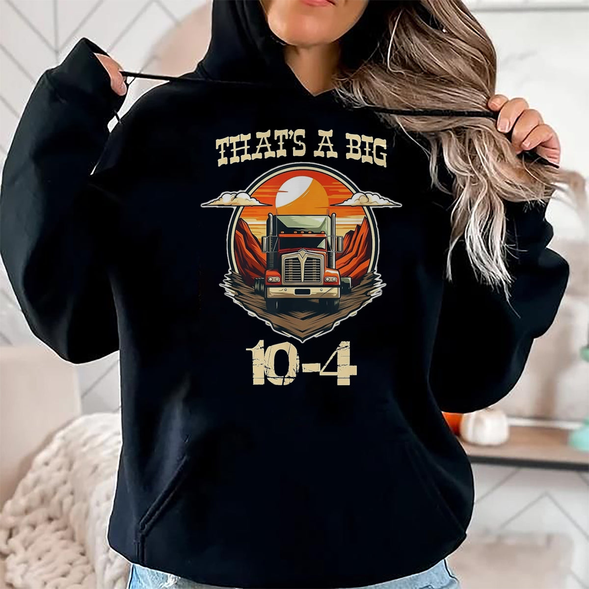 Best Truck Driver Life Shirt, Funny Trucker UnisexT-Shirt/Hoodie/Sweatshirt HLT00 - That's a Big 10-4, Ten Four Good Buddy, Truck Driver T-Shirt, Youth, Cranberry Red, 4T