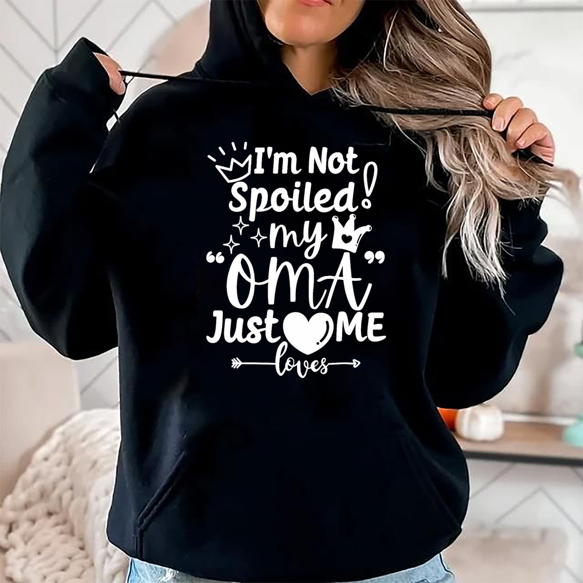 Best Wife Shirt, Wife and Husband Unisex T-Shirt/Hoodie/Sweatshirt HLT00 - I'm Not Spoiled My Oma Just Loves Me for Team Boys Matching T-Shirt (1)