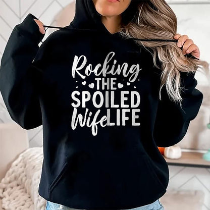 Best Wife Shirt, Wife and Husband Unisex T-Shirt/Hoodie/Sweatshirt HLT00 - Gift for wife T shirt, spoiled wife   Funny Spoiled Wife Art For Women Husband Spoiled Wife Life Zip (1)