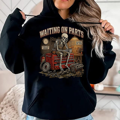 Best Mechanic Life Shirt, Funny Mechanic UnisexT-Shirt/Hoodie/Sweatshirt HLT00 - Funny Waiting On Parts Auto Mechanic Skeleton Repair T-Shirt