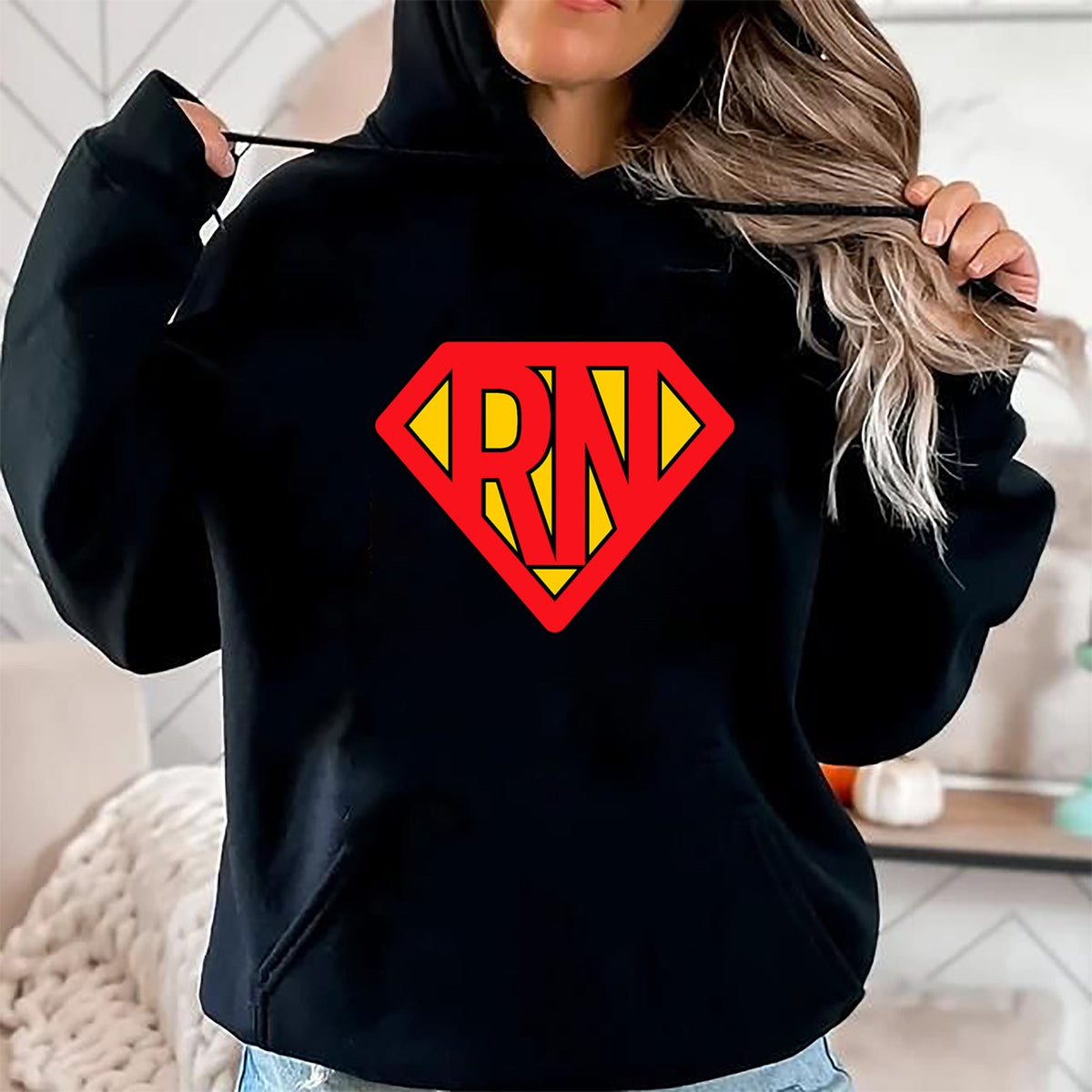 Funny Nurse Shirt, Nurse Unisex T-Shirt/Hoodie/Sweatshirt HLT00 - Super Nurse RN superhero Registered Nurse Hero T-Shirt