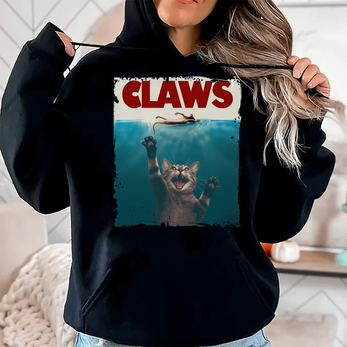 Cat Love Shirt, Funny Cat Lover Gift UnisexT-Shirt/Hoodie/Sweatshirt HLT00 - Claws Funny Cat I Love Cat Paws Cat Parody Animal Lover T-Shirt