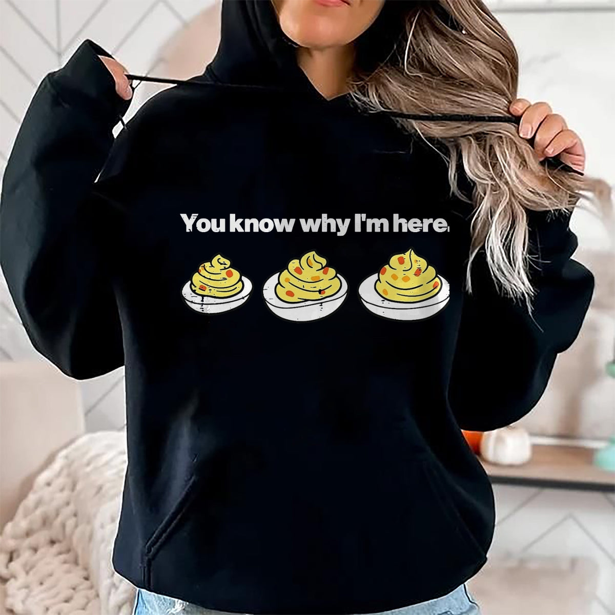 Best Thanksgiving Family Shirt , Funny Thanksgiving UnisexT-Shirt/Hoodie/Sweatshirt HLT00 - Deviled Eggs You Know Why Im Here Thanksgiving Men Women Kid T-Shirt, Men, Black, 3X-Large