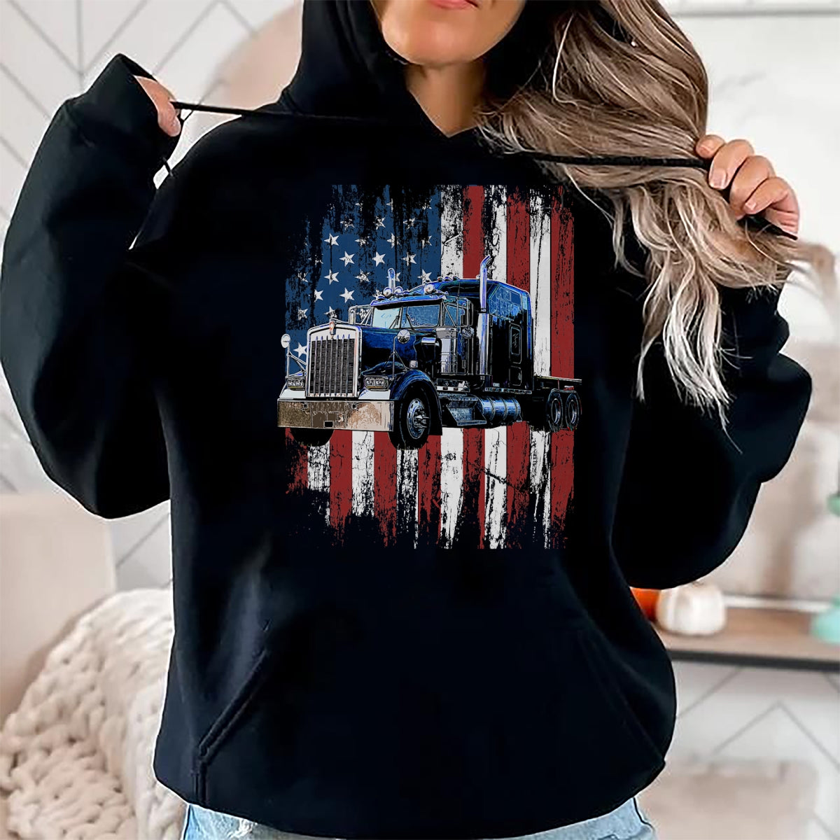 Best Truck Driver Life Shirt, Funny Trucker UnisexT-Shirt/Hoodie/Sweatshirt HLT00 - Trucker American Flag Truck Driver Truck Driver Gift T-Shirt