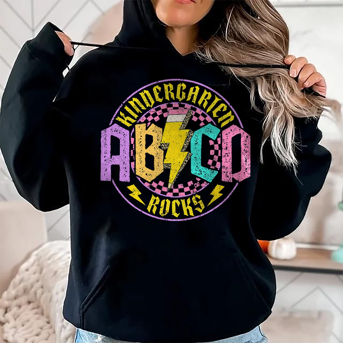 Best Student Shirt, Funny Back To School UnisexT-Shirt/Hoodie/Sweatshirt HLT00 - Kindergarten Rocks ABCD Back To School Funny Rock Teacher T-Shirt (1)