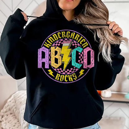 Best Student Shirt, Funny Back To School UnisexT-Shirt/Hoodie/Sweatshirt HLT00 - Kindergarten Rocks ABCD Back To School Funny Rock Teacher T-Shirt (1)