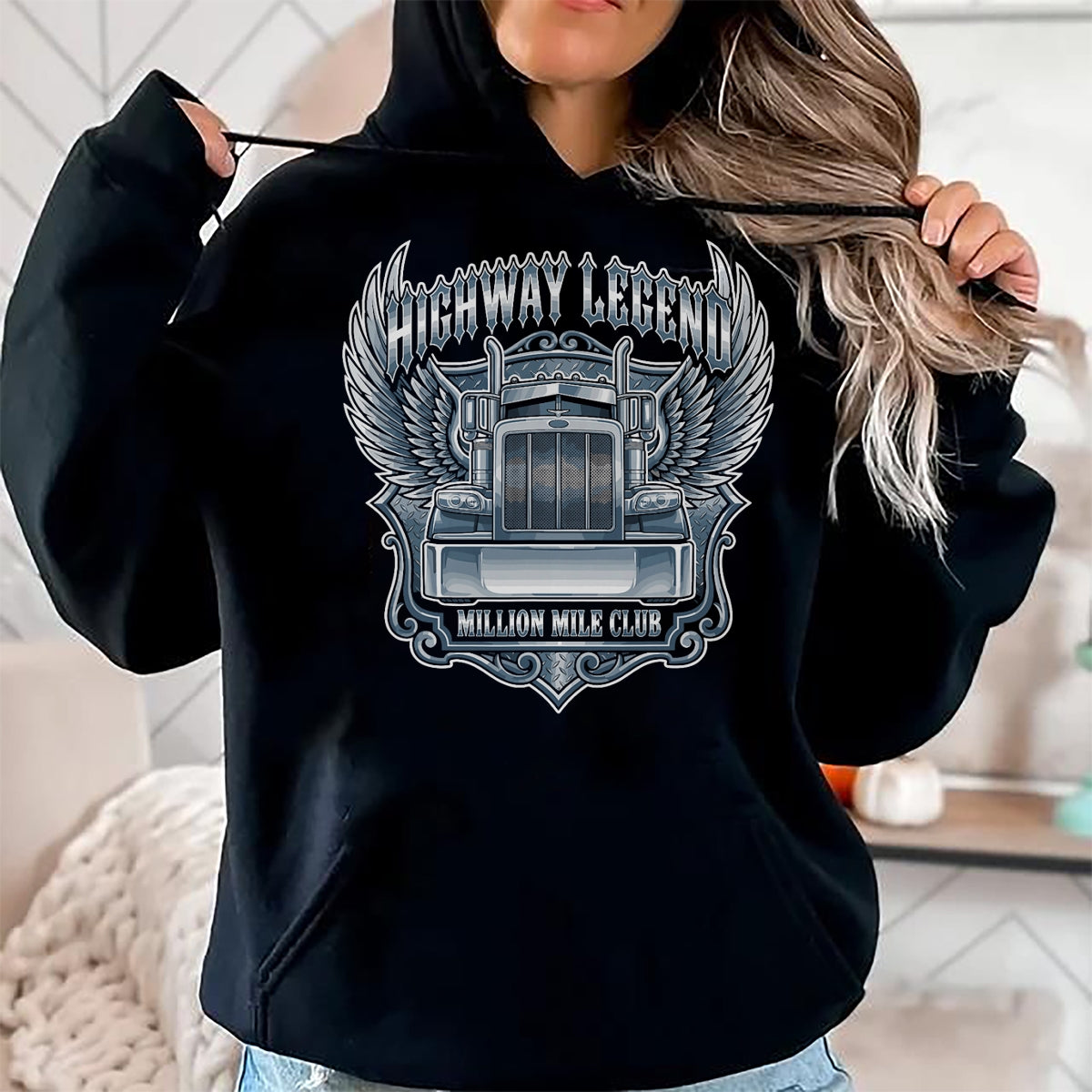 Best Truck Driver Life Shirt, Funny Trucker UnisexT-Shirt/Hoodie/Sweatshirt HLT00 - Million Mile Club Highway Legend Semi Truck Driver Trucker T-Shirt