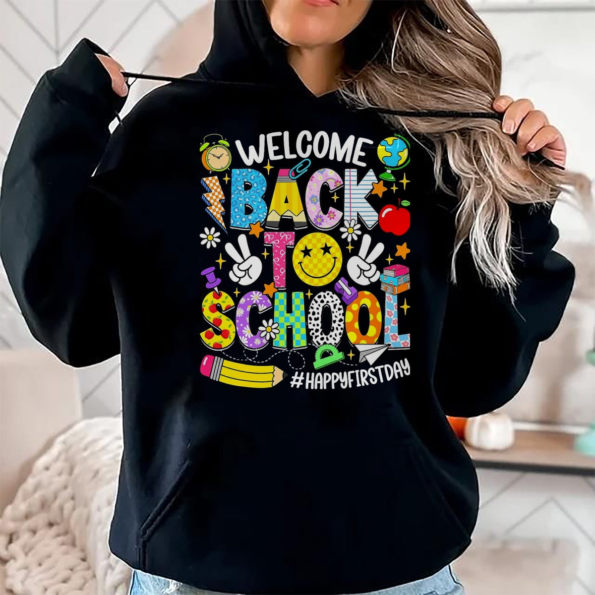 Best Student Shirt, Funny Back To School UnisexT-Shirt/Hoodie/Sweatshirt HLT00 - Welcome Back to School Happy First Day of School Teacher Kid T-Shirt, Men, Black, 3X-Large (1)