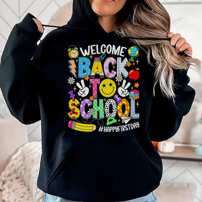 Best Student Shirt, Funny Back To School UnisexT-Shirt/Hoodie/Sweatshirt HLT00 - Welcome Back to School Happy First Day of School Teacher Kid T-Shirt, Men, Black, 3X-Large (1)