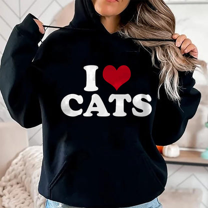 Cat Love Shirt, Funny Cat Lover Gift UnisexT-Shirt/Hoodie/Sweatshirt HLT00 - I Love Cats Cat T-Shirt
